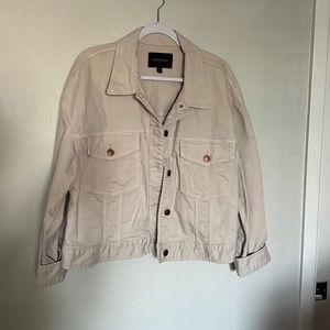 Cream denim jacket